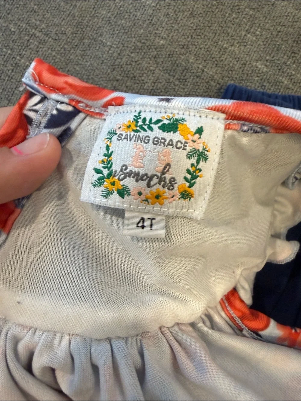 Smocked 'SHELBY' Floral Tank & Navy Bloomers Set